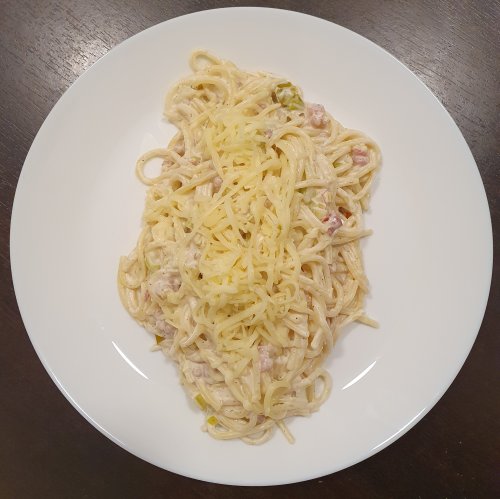 Csípős-baconos tészta