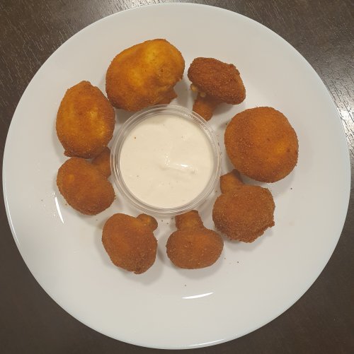 Rántott gomba, tartárral