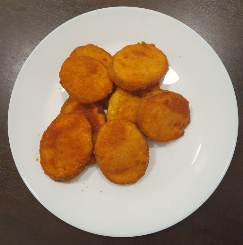 Rántott cukkini, tartárral